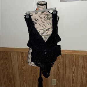 Forever21 Black Lace Teddy nwot Sz XL